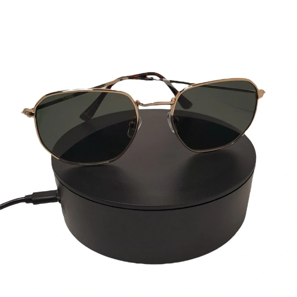 Gradient Round UV Protection Gold Frame Sunglasses